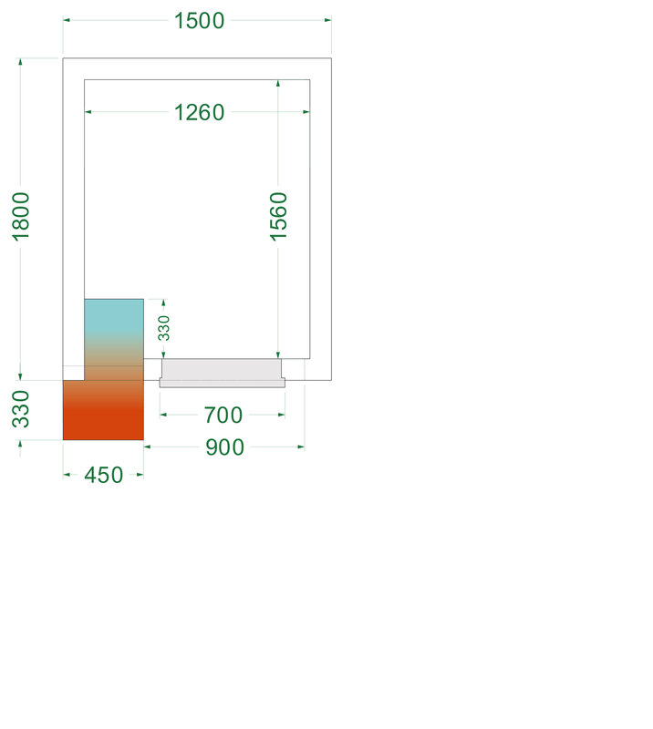 Tefcold Vriescel | Cr-serie | Incl. Motor | 3.85m³ | -10°c/-20°c | Isolatie 120mm | 230v | 1500x1800x2200(h)mm