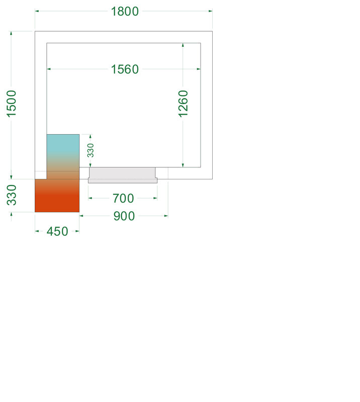 Tefcold Vriescel | Cr-serie | Incl. Motor | 3.85m³ | -10°c/-20°c | Isolatie 120mm | 230v | 1800x1500x2200(h)mm
