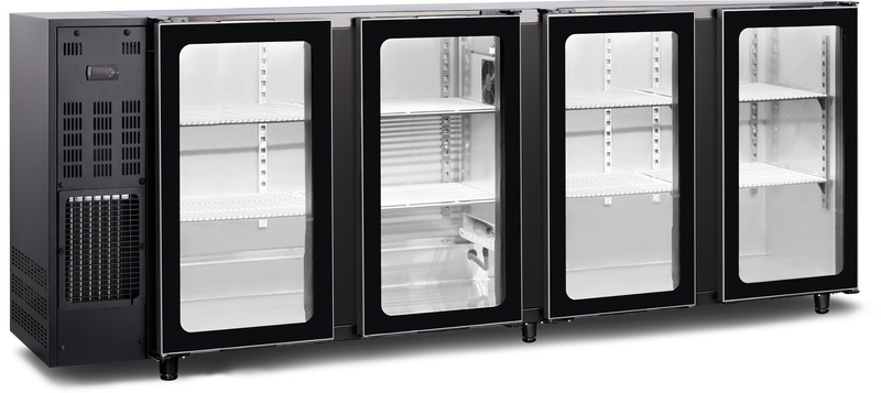 Topcold Barkoelkast | 664l | Zwart | +1°c/+8°c | Geventileerd | Compressor | 2295x565x890/905(h)mm
