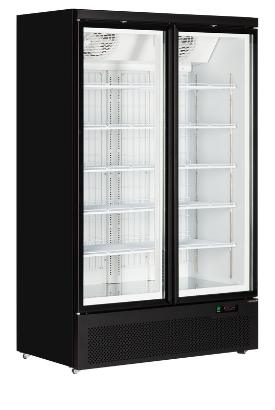 Tefcold Vrieskast | Atom Maxi | 1006l | Zwart | -18°c/-22°c | Geforceerd | Draaideuren | Wielen (geremd) | 1253x760x2003(h)mm