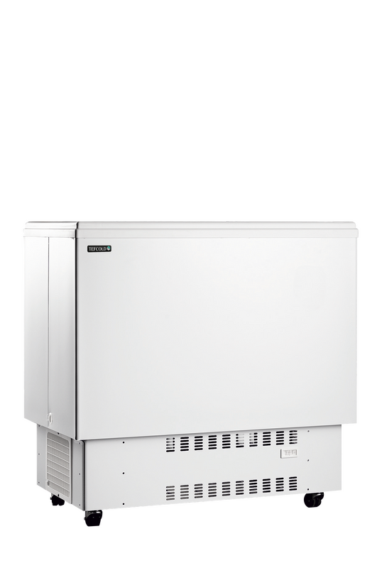 Tefcold Koelkist | Wit | 250l | +1°c/+8°c | Statisch | Schuifdeksels | Wielen (geremd) | 1025x625x1000(h)mm