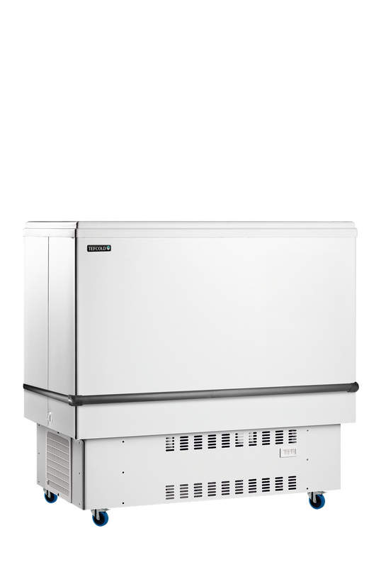 Tefcold Koelkist | Wit | 250l | +1°c/+8°c | Statisch | Schuifdeksels | Wielen (geremd) | 1025x625x1000(h)mm