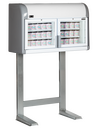 Tefcold Wandvriezer + Standaard | Serie Mtf | Wit/grijs | -18°c/-23°c | Statisch | Draaideuren | 1275x636x1965(h)mm