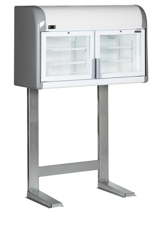 Tefcold Wandvriezer + Standaard | Serie Mtf | Wit/grijs | -18°c/-23°c | Statisch | Draaideuren | 1275x636x1965(h)mm