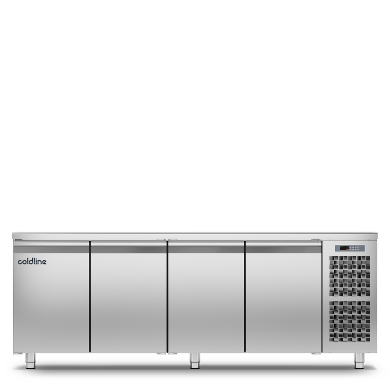 Coldline Koelwerkbank | Master | 649l | 4 Deuren (1/1 Gn) | -2°c/+8°c | Geforceerd | 2260x700x900(h)mm