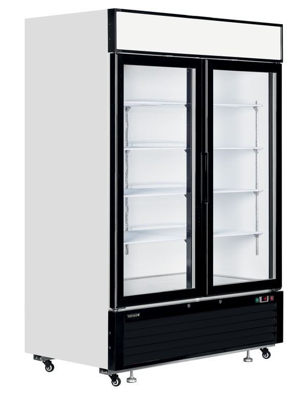 Tefcold Vrieskast | Serie LG | 1108l | Wit/zwart | -14°c/-25°c | Geforceerd | Draaideuren | Wielen | 1382x805x2065(h)mm