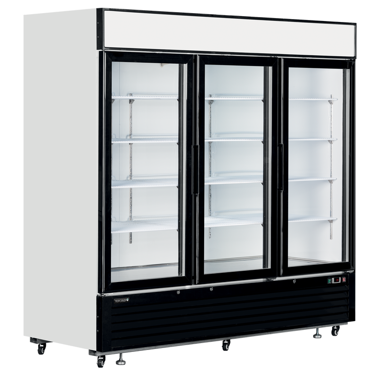 Tefcold Koelkast | Serie LG | 2050l | Wit/zwart | +1°c/+8°c | Geforceerd | Draaideuren | Wielen | 2079x805x2065(h)mm