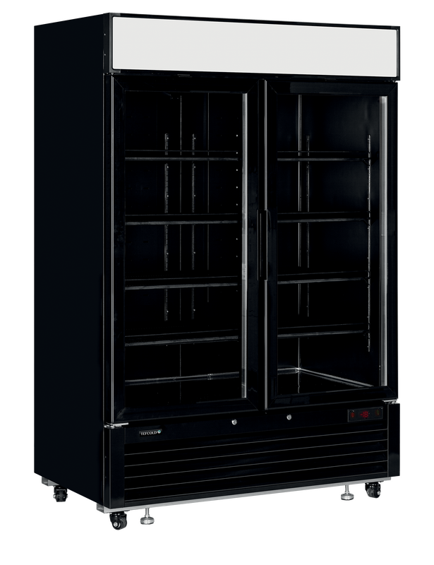 Tefcold Vrieskast | Serie Lg-b | 1108l | Zwart | -14°c/-25°c | Geforceerd | Draaideuren | Wielen | 1382x805x2065(h)mm