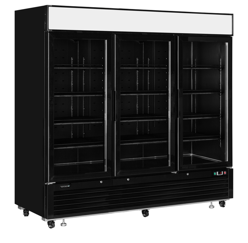 Tefcold Koelkast | Serie Lg-b | 2050l | Zwart | +1°c/+8°c | Geforceerd | Draaideuren | Wielen | 2079x805x2065(h)mm