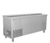 Tefcold Koelkist | Serie Bhc | Rvs | 615l | +2°c/+8°c | Statisch | Schuifdeksels + Werkblad | Wielen (geremd) | 2005x565x930(h)mm