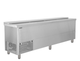Tefcold Koelkist | Serie Bhc | Rvs | 790l | +2°c/+8°c | Statisch | Schuifdeksels + Werkblad | Wielen (geremd) | 2505x565x930(h)mm