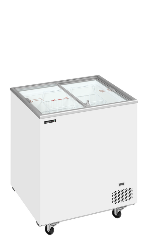 Tefcold Vrieskist | IC | 191l | Wit | -14°c/-24°c | Statisch | Schuifdeksels | Wielen (geremd) | 720x630x892(h)mm