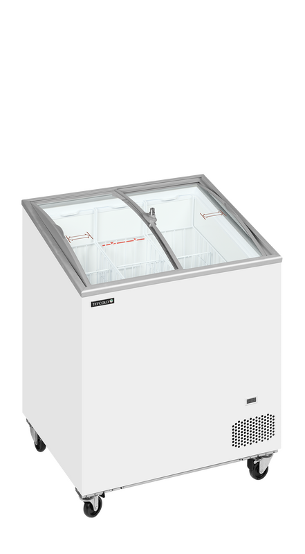 Tefcold Vrieskist | IC | 176l | Wit | -14°c/-24°c | Statisch | Schuifdeksels | Wielen (geremd) | 720x615x949(h)mm