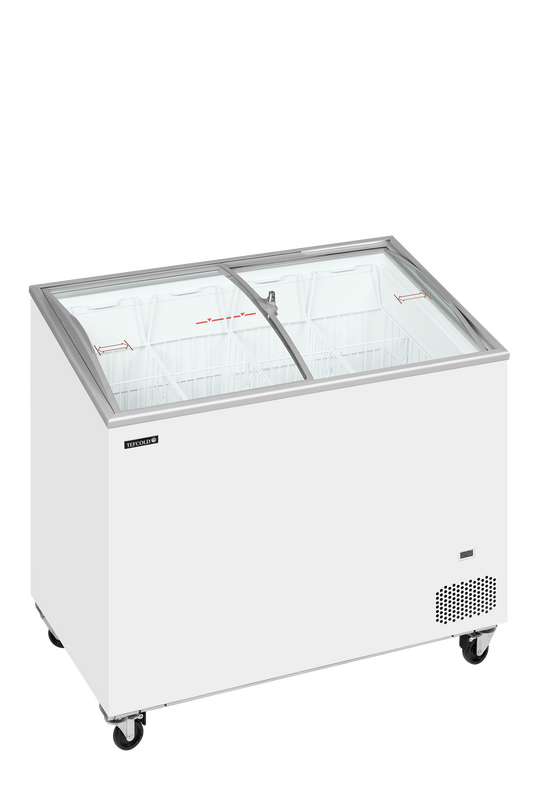 Tefcold Vrieskist | IC | 264l | Wit | -14°c/-24°c | Statisch | Schuifdeksels | Wielen (geremd) | 1010x615x949(h)mm