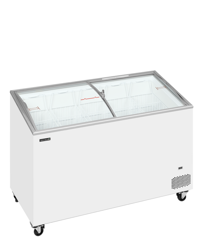 Tefcold Vrieskist | IC | 352l | Wit | -14°c/-24°c | Statisch | Schuifdeksels | Wielen (geremd) | 1300x615x949(h)mm