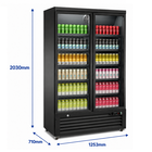 Unninox Drankenkoelkasten | Koelkast | 1081l | Zwart | 0°c Tot +10°c | Ventilatorkoeling | Geremde Rolwielen