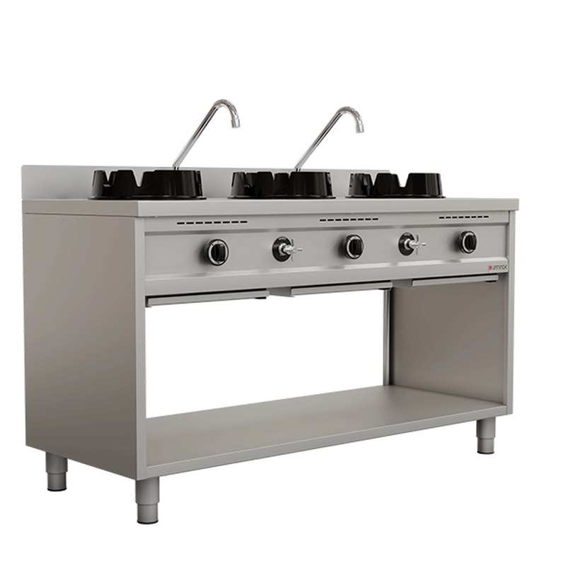 Unninox Wokfornuizen | Wokfornuis | Gas Wokfornuis - 3x15 KW - 3 Kookzones