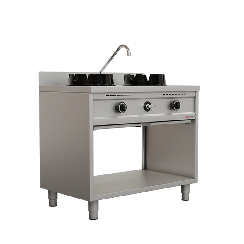 Unninox Wokfornuizen | Wokfornuis | Gas Wokfornuis - 2x15 KW - 2 Kookzones
