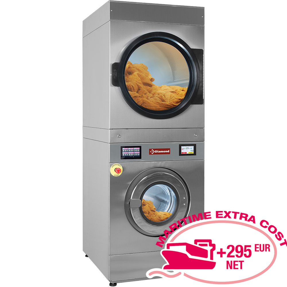 Correct excelleren Zakenman Wasmachine Met Super Centrifuge 18 kg (el) + Rotatieve Droogkast 18 kg (el)  Touch Screen | DEEB/18-TS | Alfa Horeca Equipment