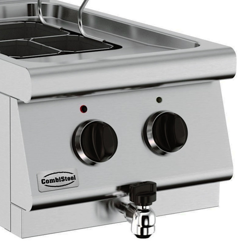 Combisteel Pastakoker | Base 700 | Elektrisch | 9kw | Aftapkraan | 400x700x300(h)mm