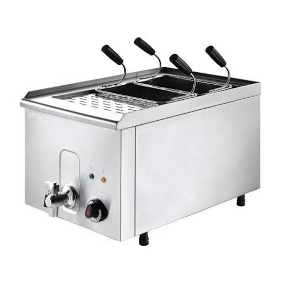 Combisteel Pastakoker | Elektrisch | 4.5kw | Aftapkraan | Incl. Manden | 400x680x370(h)mm