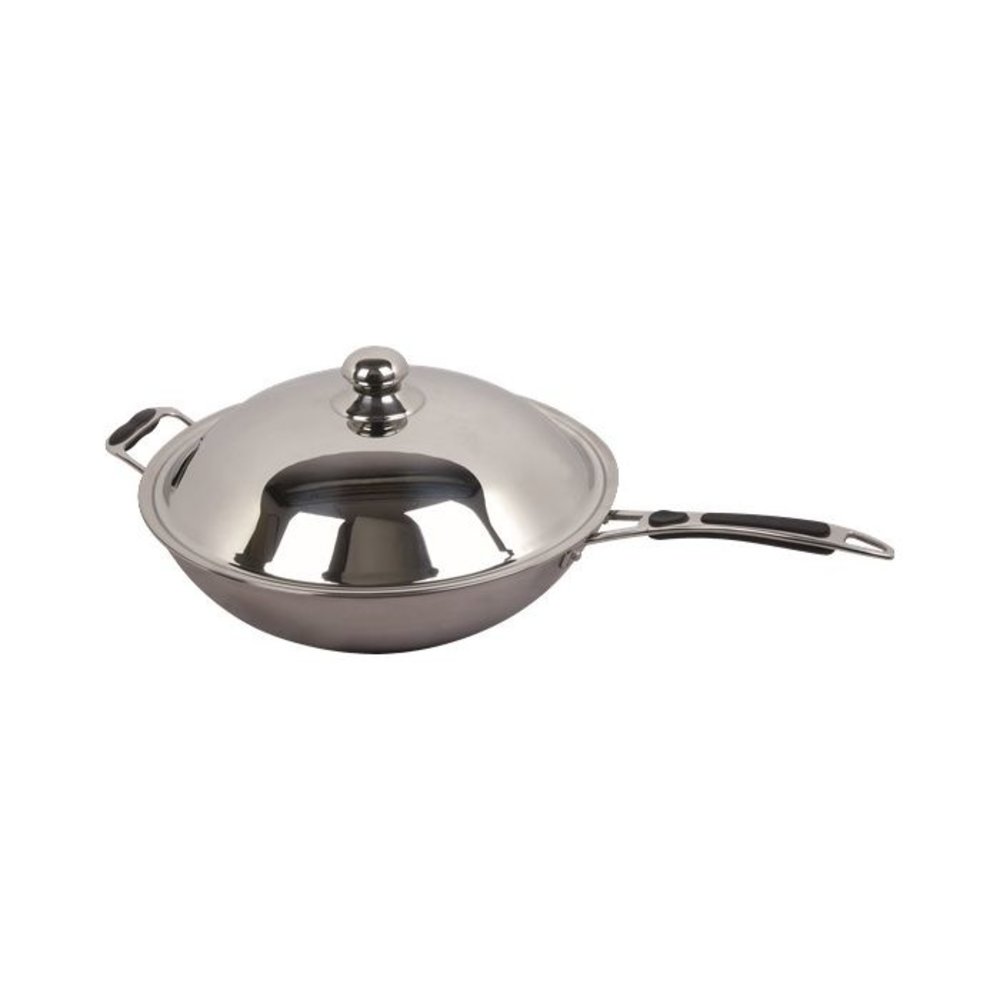 Combisteel Wokpan | Rvs | Div. Warmtebronnen | Ronde Bodem | Incl. Deksel | 625x360x210(h)mm