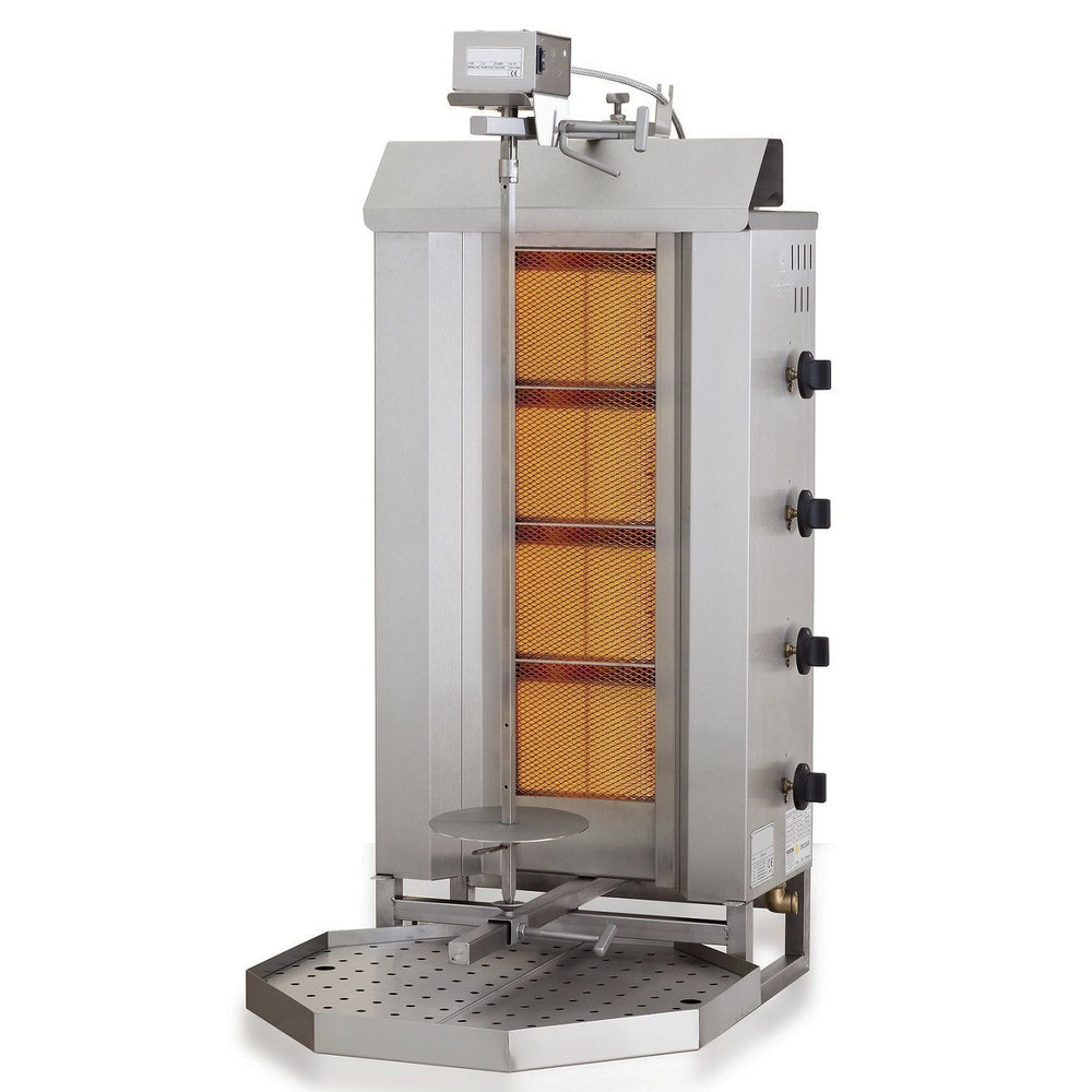 Combisteel Gyros-/dönergrill | Gas (4 Hittezones) | 12.9kw | 515x550x1120(h)mm
