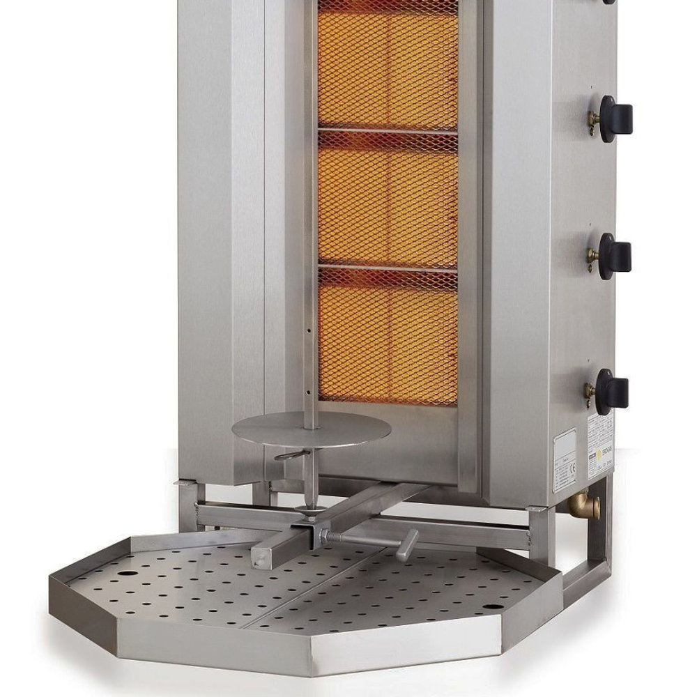 Combisteel Gyros-/dönergrill | Gas (4 Hittezones) | 12.9kw | 515x550x1120(h)mm
