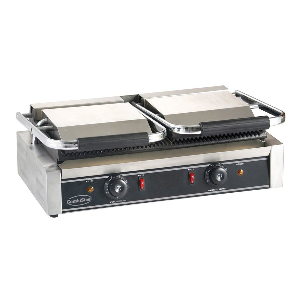 Combisteel Contact/paninigrill Geribd | 3.6kw | Grillplaten | 580x410x190(h)mm
