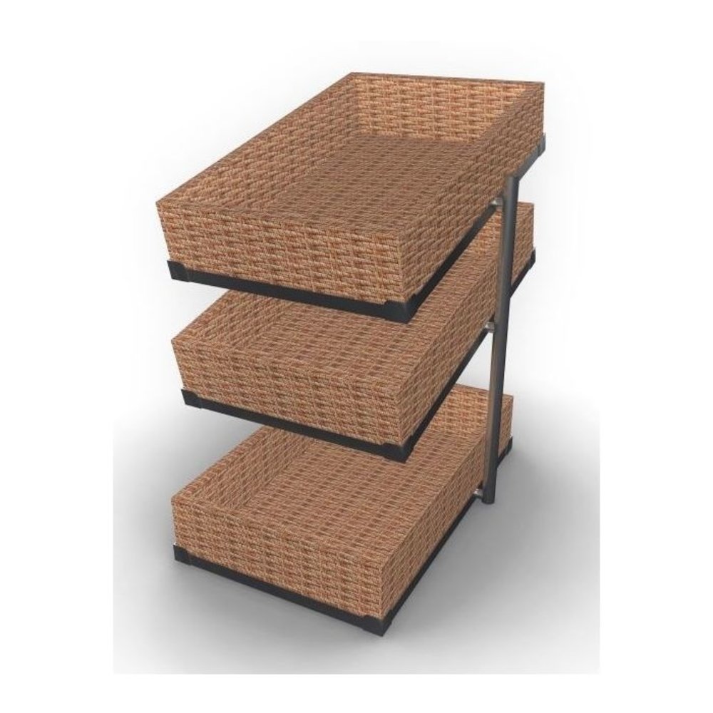 Combisteel Broodmanden Etagere Smal| 3 Hoog | 2x 1/1 GN 115mm - 1x 1/1 GN 165mm | 335x620x760(h)mm