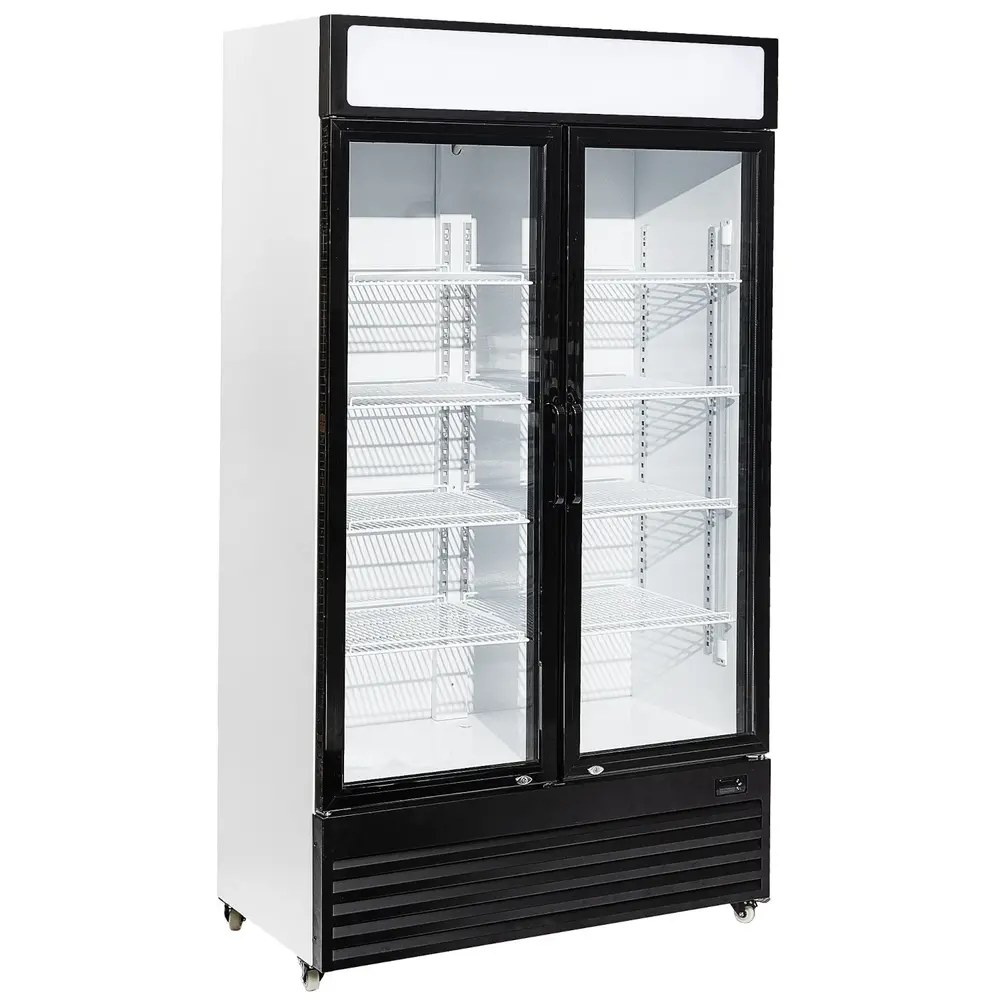 Combisteel Koelkast | 750l | Zwart/wit | +2°c/+10°c | Geforceerd | Draaideuren | Wielen (geremd) | 1120x610x1965(h)mm