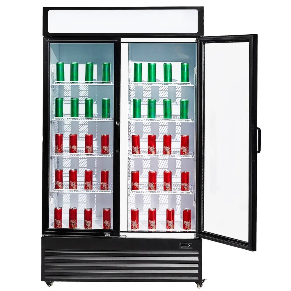Combisteel Koelkast | 750l | Zwart/wit | +2°c/+10°c | Geforceerd | Draaideuren | Wielen (geremd) | 1120x610x1965(h)mm