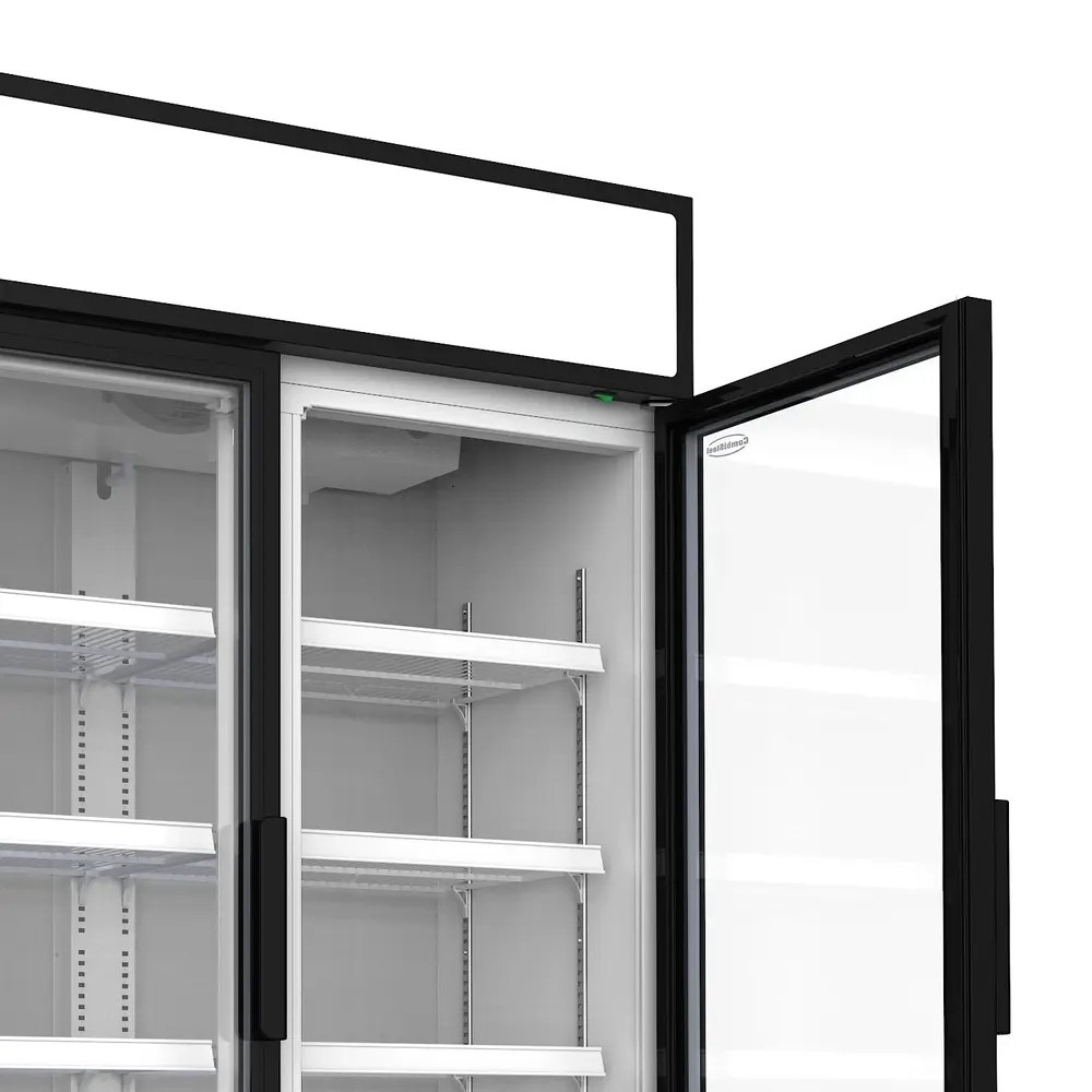 Combisteel Koelkast | Serie Fcu | 740l | Zwart/wit | +1°c/+10°c | Geforceerd | Draaideuren | Wielen (geremd) | 1120x610x1973(h)mm
