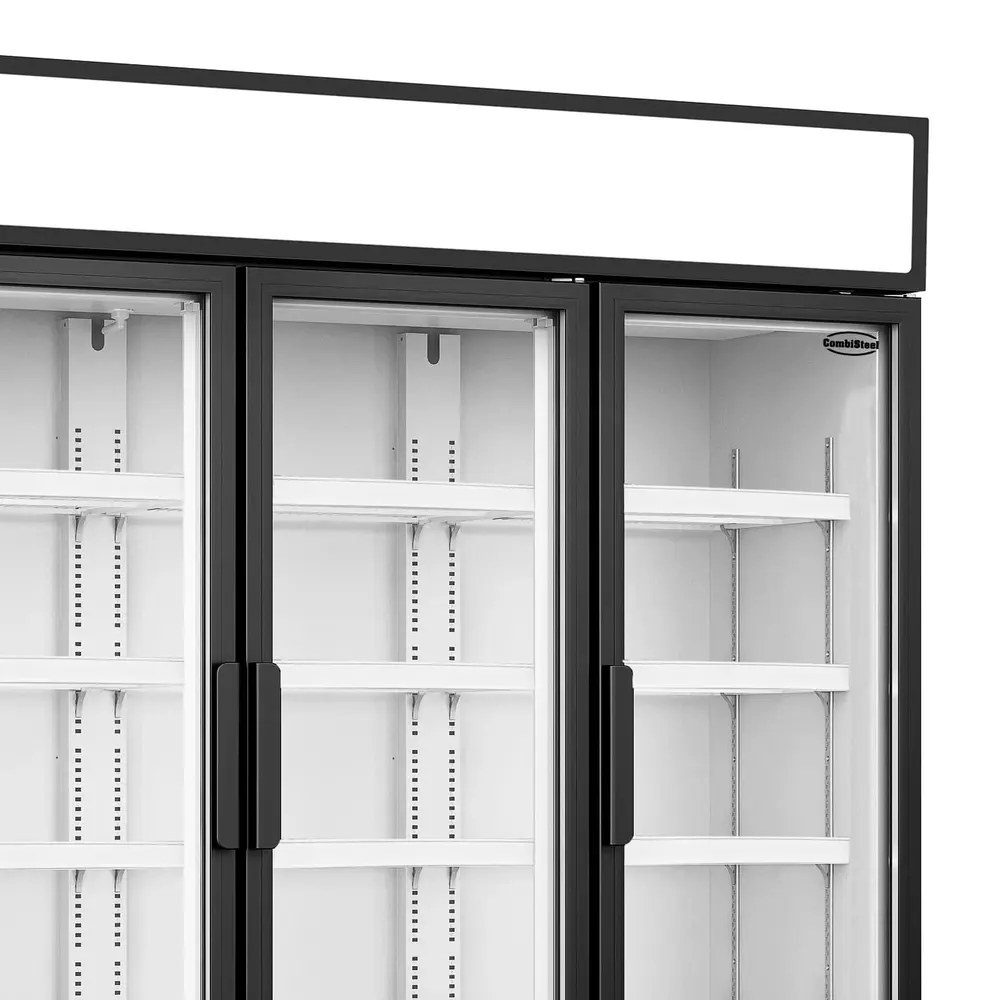 Combisteel Koelkast | 1200l | Zwart/wit | +1°c/+10°c | Geforceerd | Draaideuren | Wielen (geremd) | 1600x610x1973(h)mm