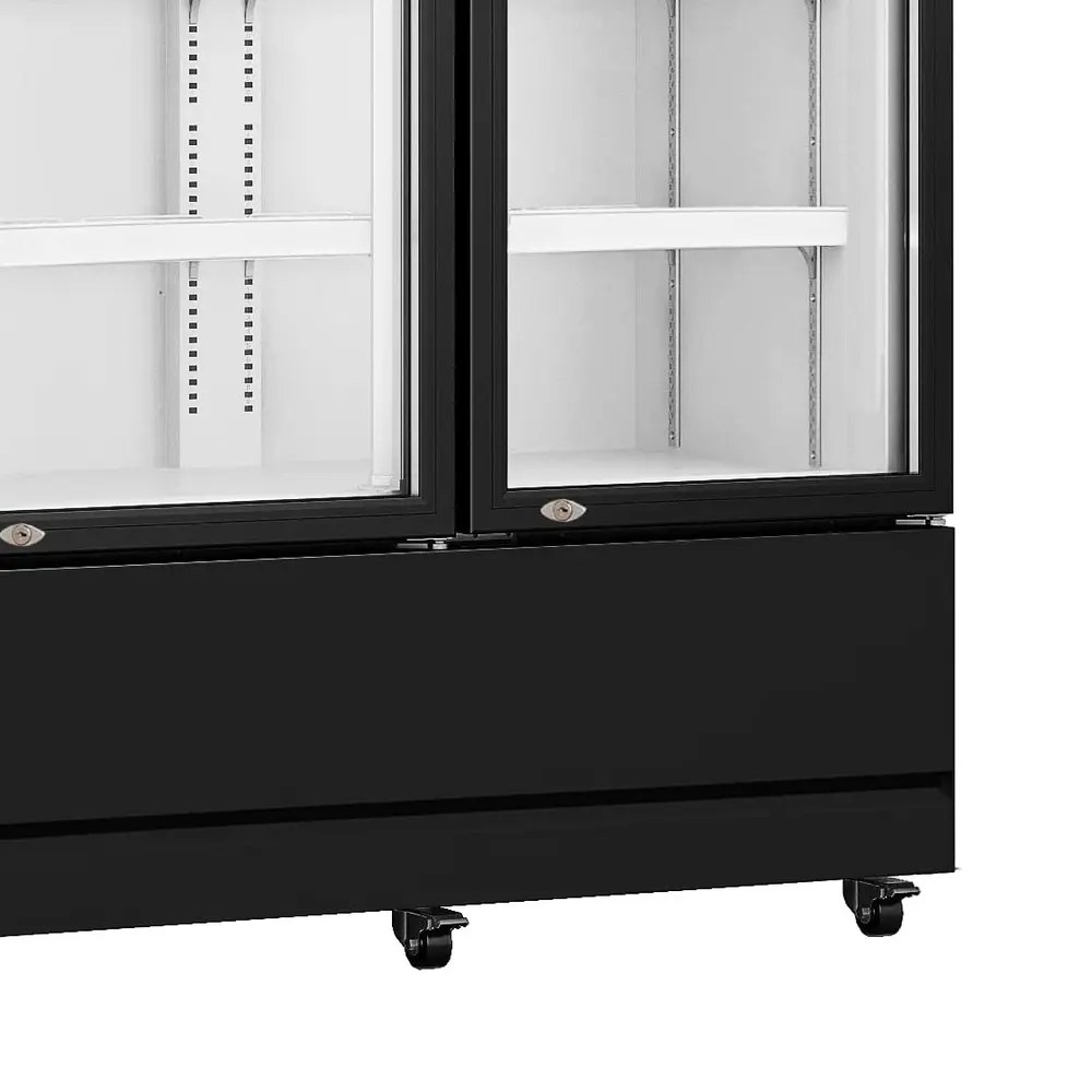 Combisteel Koelkast | 1200l | Zwart/wit | +1°c/+10°c | Geforceerd | Draaideuren | Wielen (geremd) | 1600x610x1973(h)mm