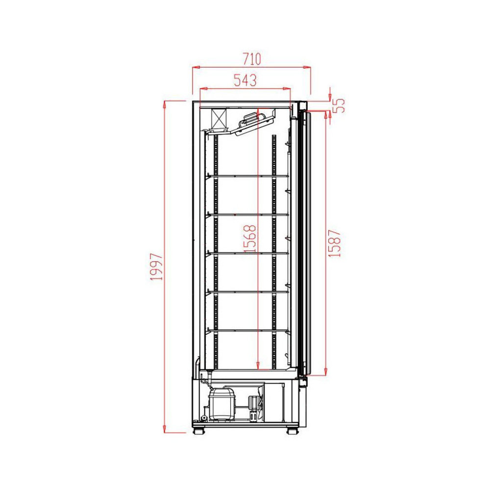 Combisteel Koelkast | 1530l | Wit | 0°c/+10°c | Geforceerd | Draaideuren | Wielen (geremd) | 1880x710x1997(h)mm