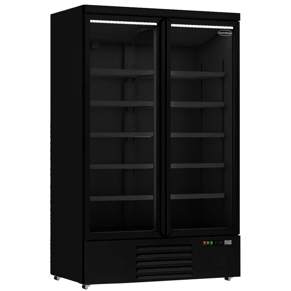 Combisteel Koelkast | 1000l | Zwart | 0°c/+10°c | Geforceerd | Draaideuren | Wielen (geremd) | 1253x710x1997(h)mm