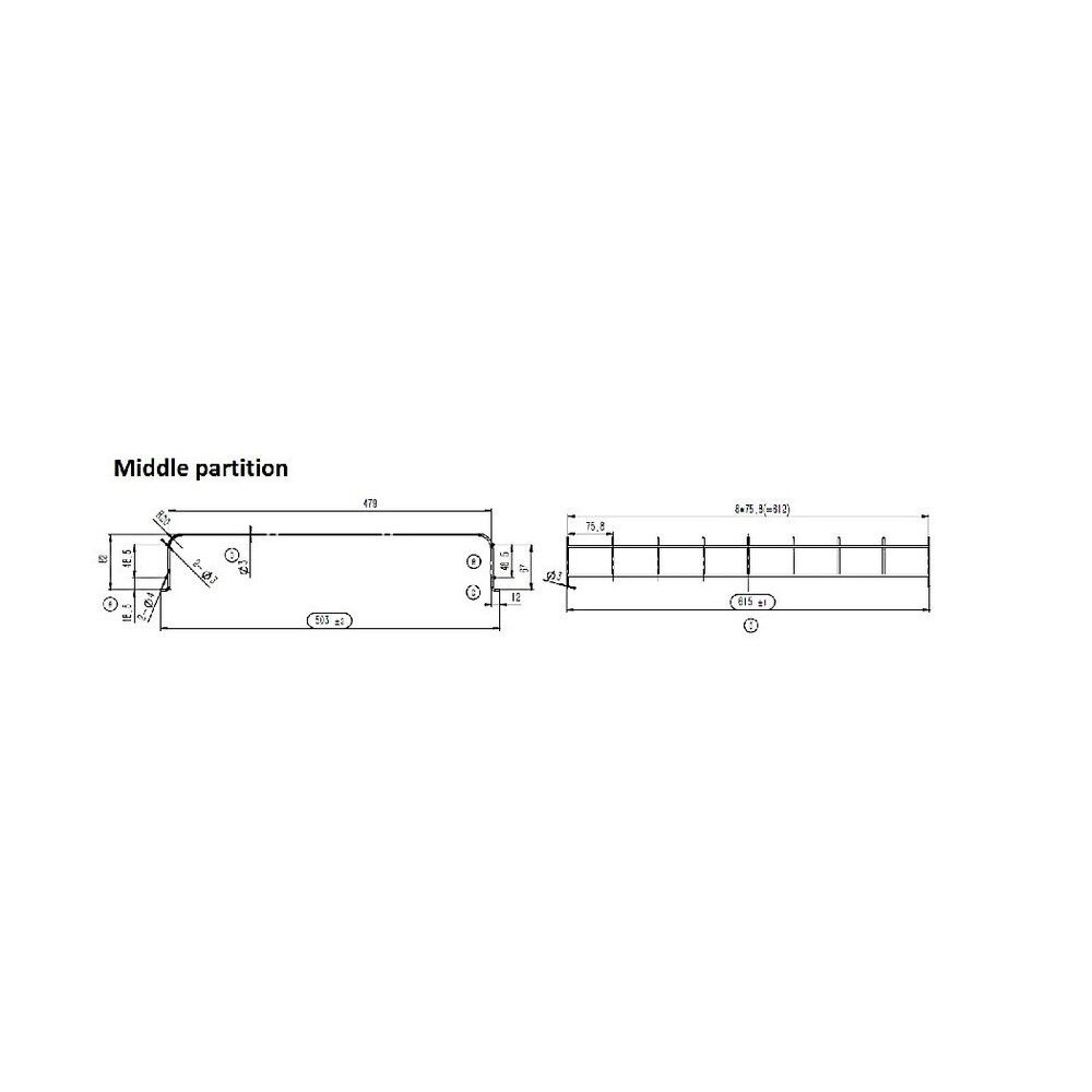Combisteel Draadverdeler | Zwart | Voor Combisteel Koelingen | Midden