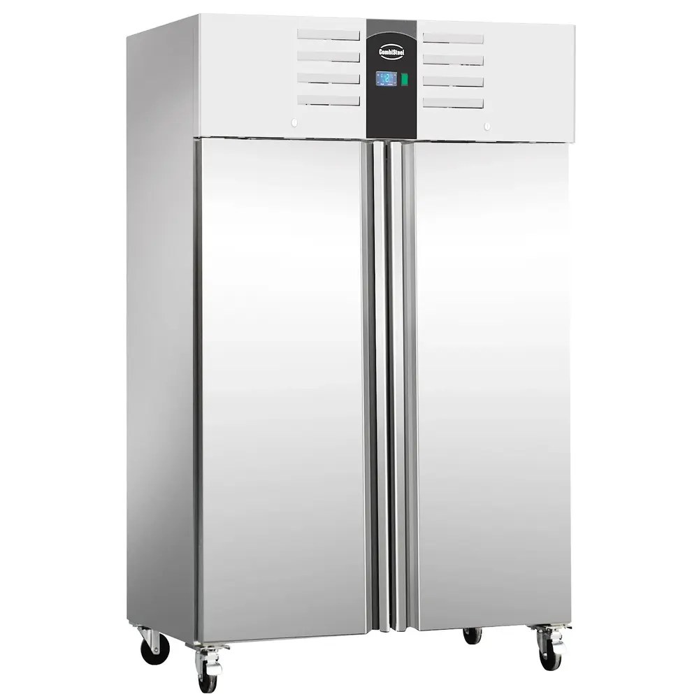 Combisteel Vrieskast | Standard Line | 1200l (2/1 Gn) | Rvs | -10°c/-20°c | Statisch + Ventilator | Wielen (geremd) | 1340x810x2010(h)mm