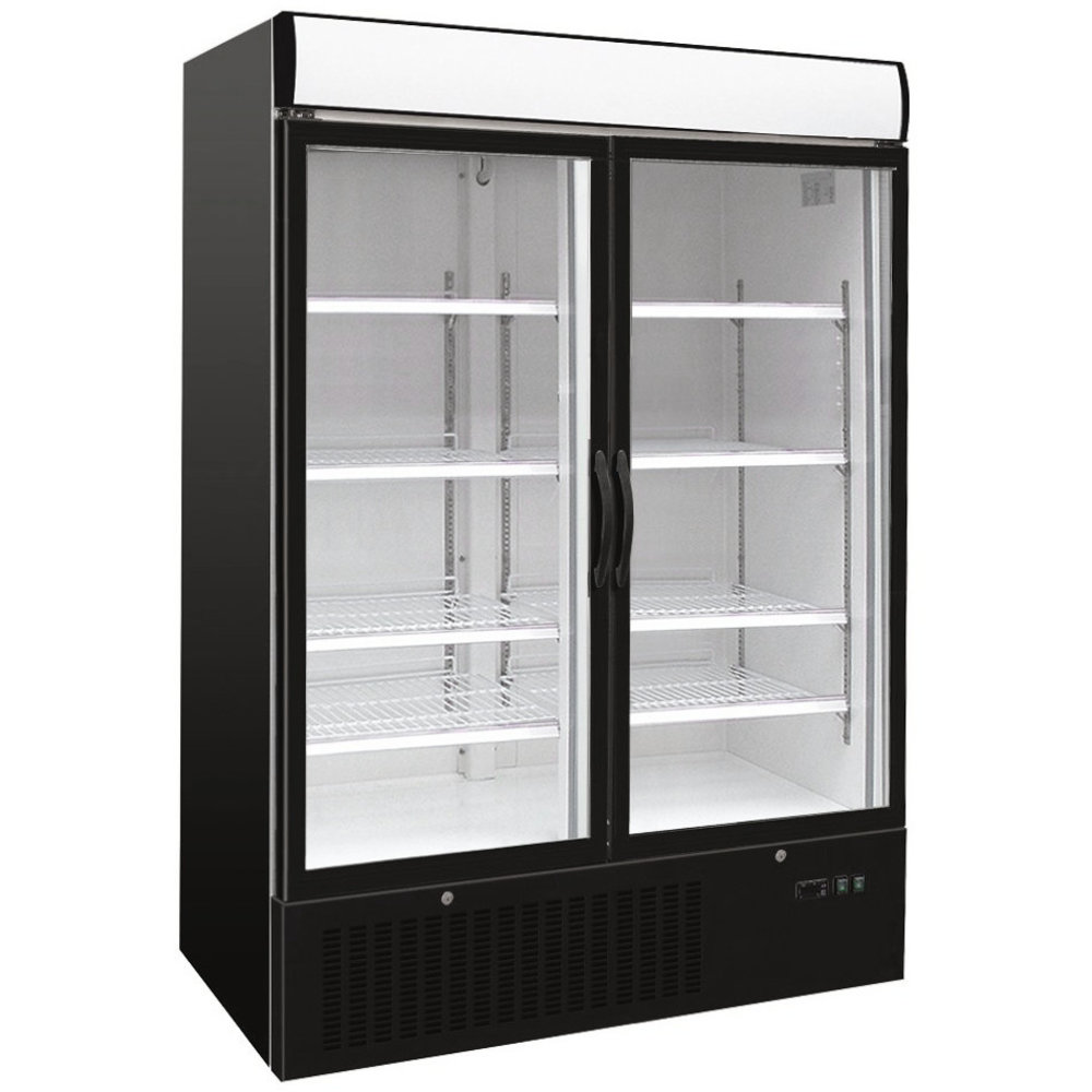 Combisteel Vrieskast | 1100l | Zwart | -18°c/-24°c | Geforceerd | 1.03kw | Wielen (geremd) | 1370x700x1990(h)mm