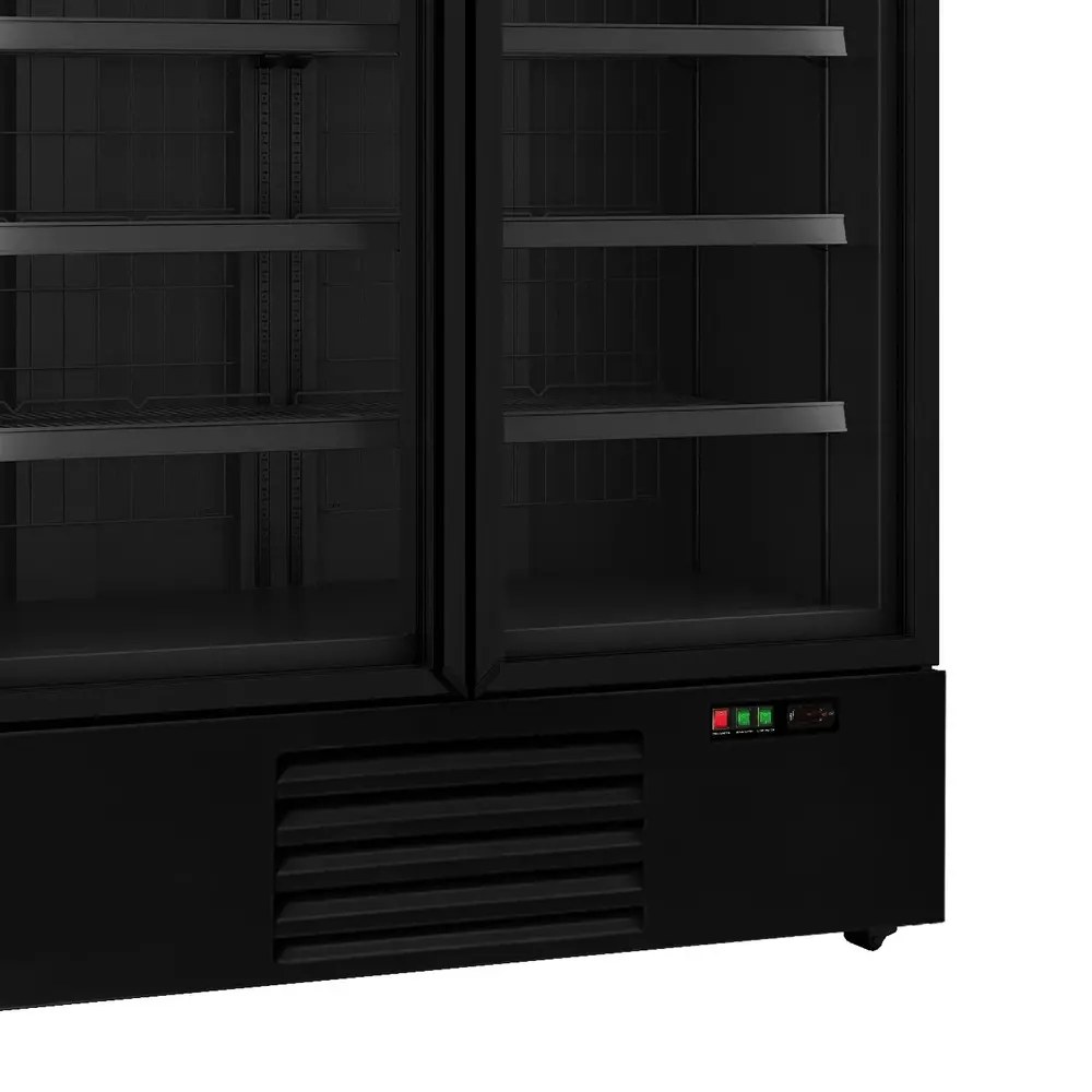 Combisteel Vrieskast | 1000l | Zwart | -18°c/-22°c | Geforceerd | Draaideuren | Wielen (geremd) | 1253x710x1997(h)mm