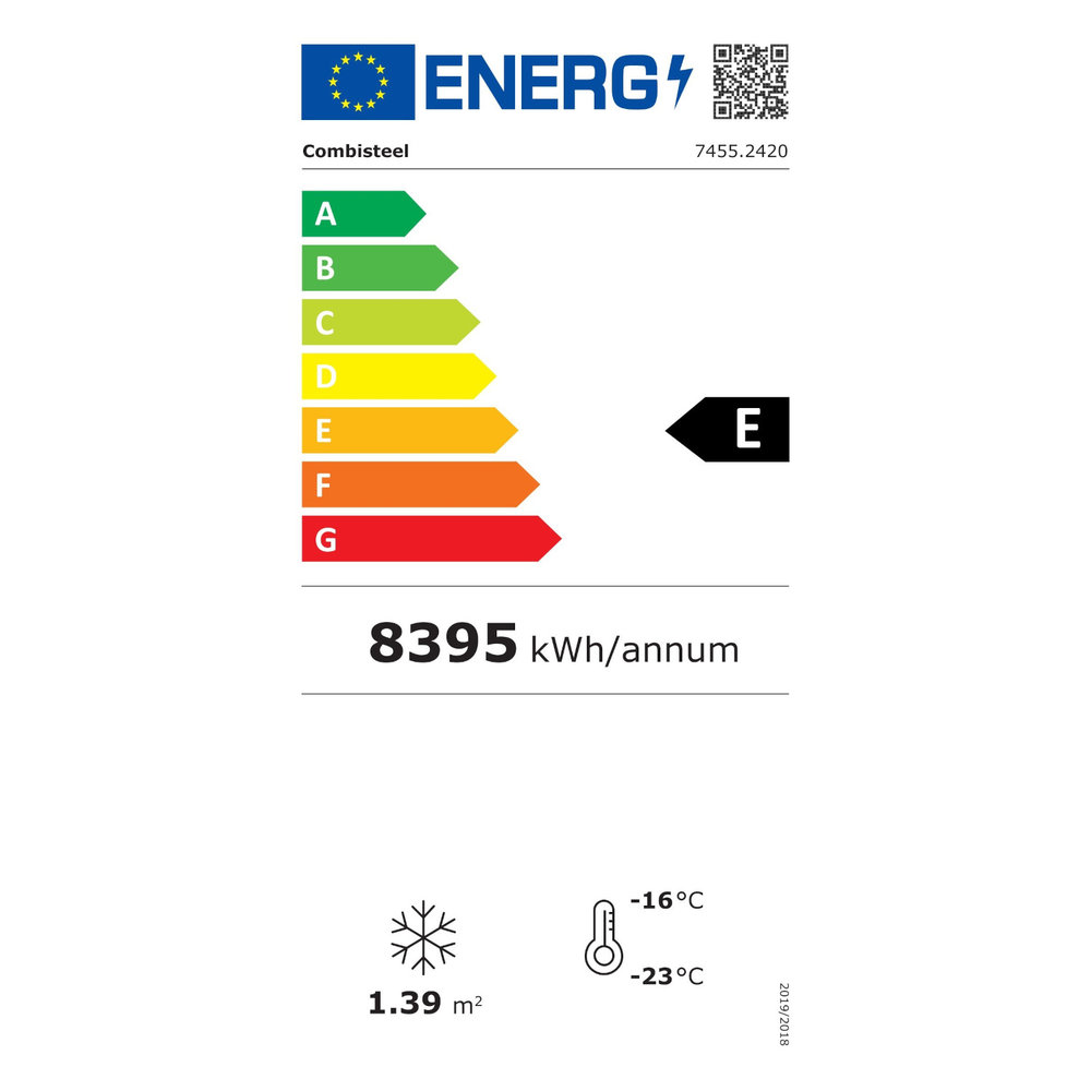 Combisteel Vrieskast | 1000l | Wit | -18°c/-22°c | Geforceerd | 1.23kw | Wielen (geremd) | 1235x710x2092(h)mm