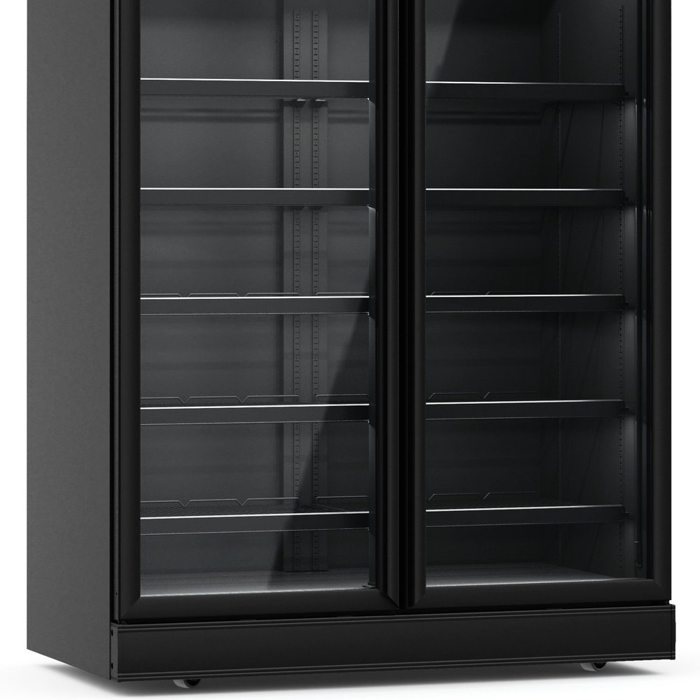 Combisteel Vrieskast | 1000l | Zwart | -18°c/-22°c | Geforceerd | Wielen (geremd) | 1253x710x2092(h)mm