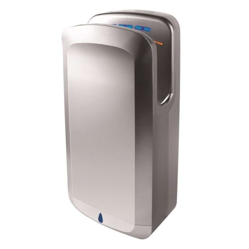 Combisteel Handdroger Zilver HD 91 | 0.75-1.85kw | Luchtstroom 158m3/h | 297x195x671(h)mm