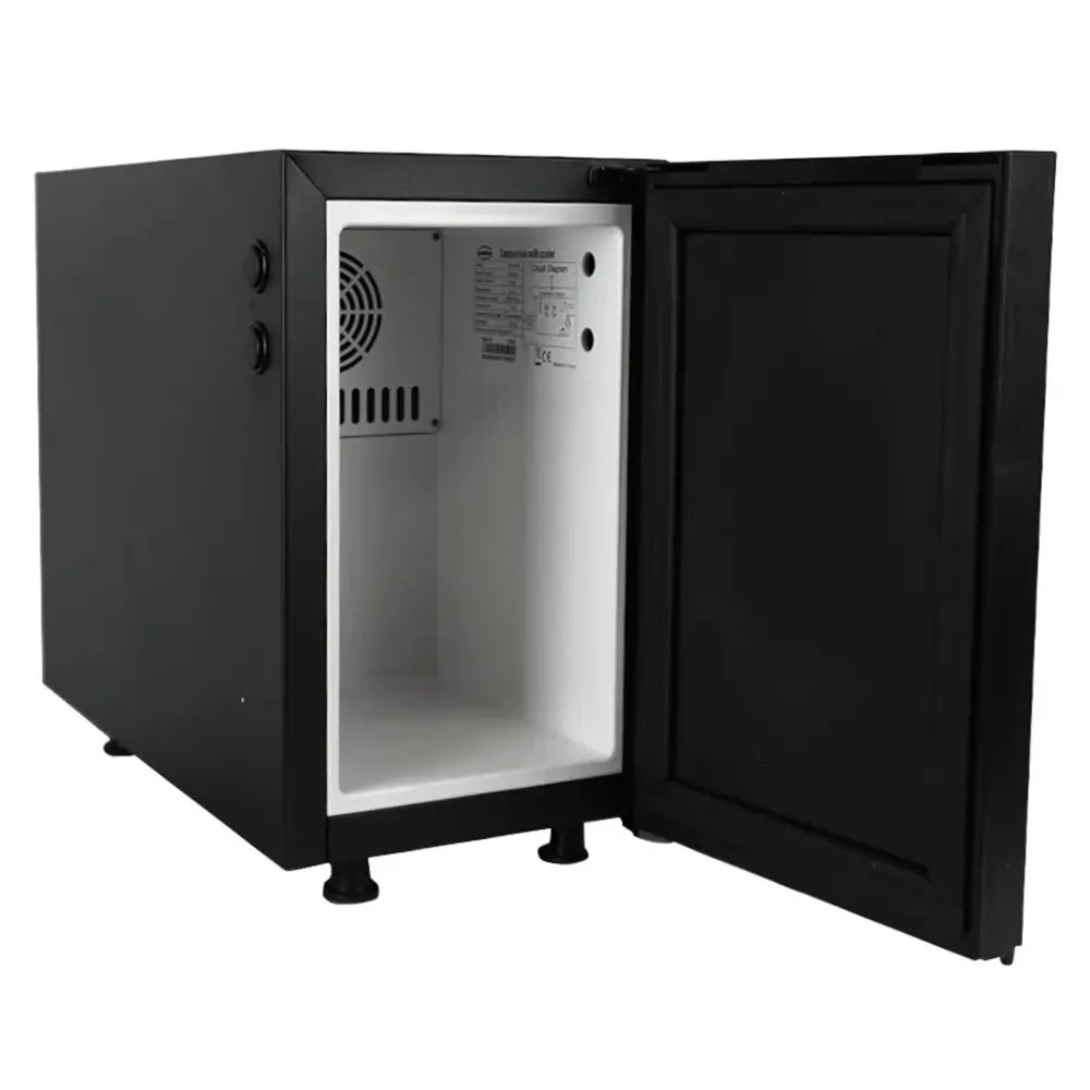 Combisteel Melkkoeler | Energiezuinig | 9L | Rvs/zwart | 0°c/+4°c | Geforceerd | Incl. Melkcontainer (4.5l) | 220x450x376(h)mm