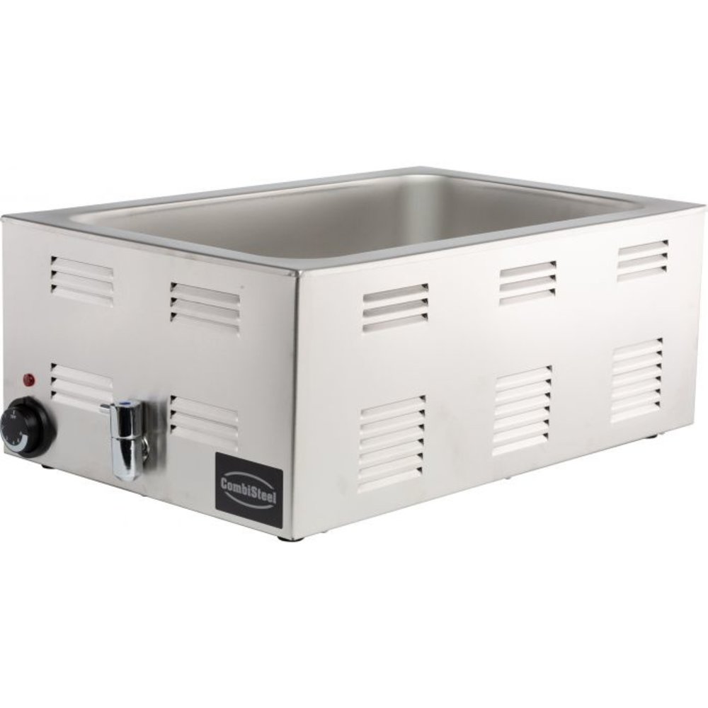 Combisteel Bain Marie | Elektrisch | 1x 1/1 GN 150 mm | 1.2kw | Met Aftapkraan | 538x336x243(h)mm
