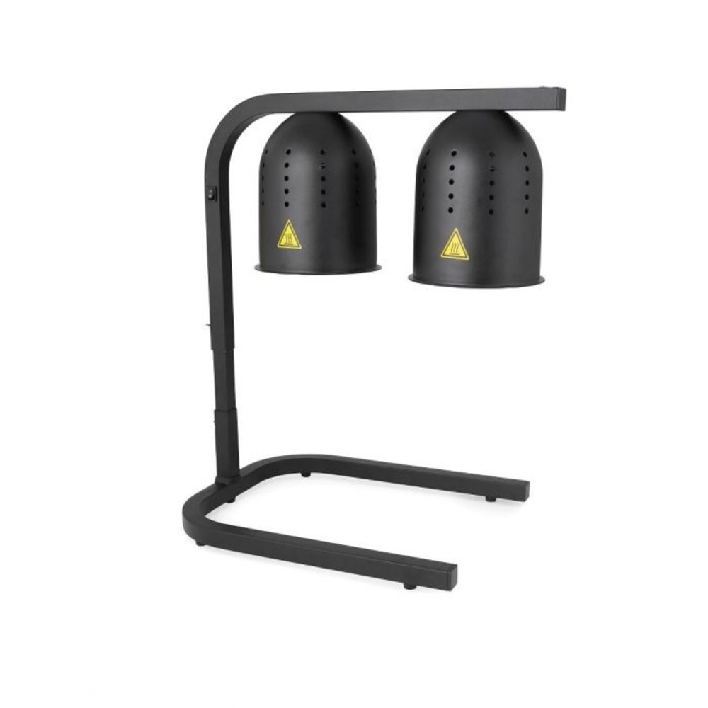 Combisteel Warmhoudbrug | Zwart | Hoogte Verstelbaar | Infraroodlampen (2x 250w) | 1/1 GN | 425x350x580/780(h)mm