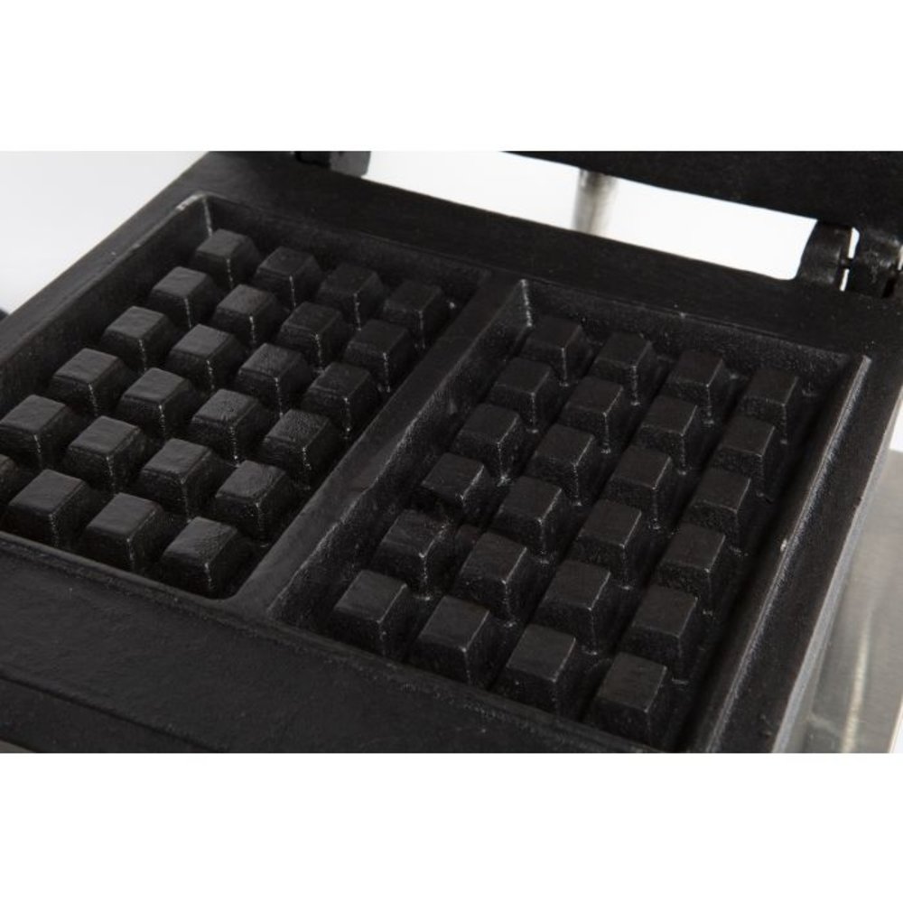 Combisteel Wafelijzer | Enkel | Belgische Wafels (240x240mm) | 50°c/300°c | 2kw (230v) | Timer | 300x450x250(h)mm