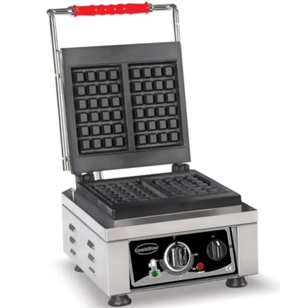 Combisteel Wafelijzer | Enkel | Belgische Wafels (80x160mm) | 2.2kw (230v) | 300x320x300(h)mm