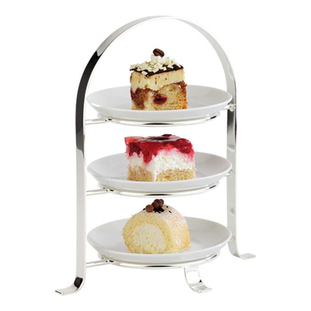 Emga Etagere/serveerstandaard | Verchroomd | ø170x260(h)mm